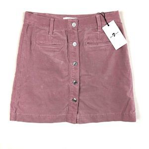 seven for all mankind white denim skirt